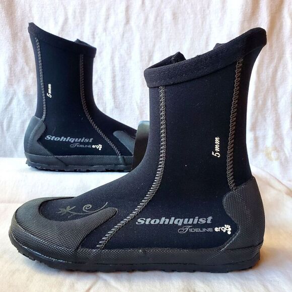 Stohlquist Tideline Women's 5 mm Neoprene Paddle Water Boots Black Size 5 - Picture 1 of 10